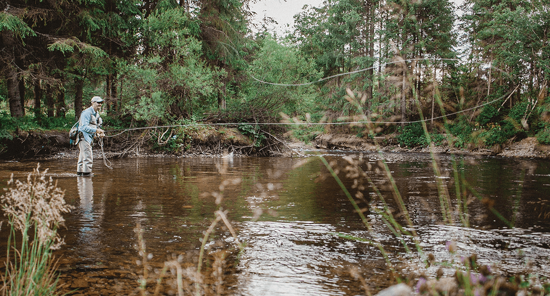 Fly fishing.